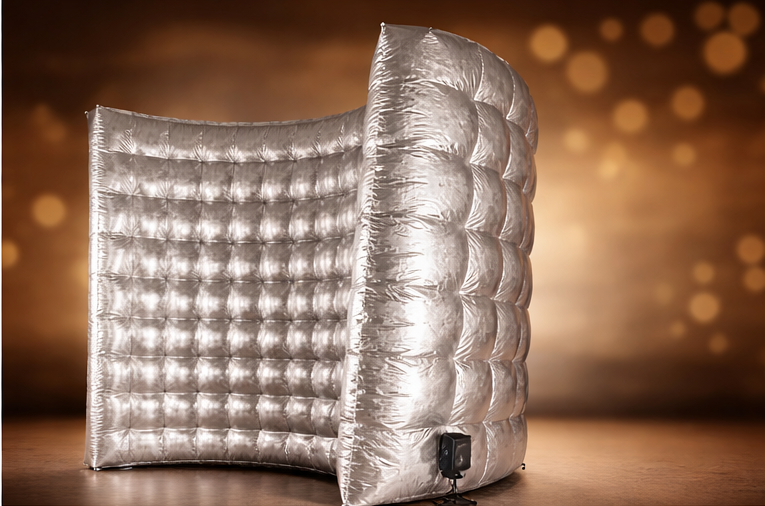 Wedding Party 10ft Photo Booth Backdrop Inflatable Wall Silver Or Gold Fotobudka 360 Photo Booth Wall  For Party  Event