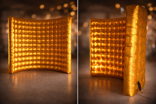 Wedding Party 10ft Photo Booth Backdrop Inflatable Wall Silver Or Gold Fotobudka 360 Photo Booth Wall  For Party  Event